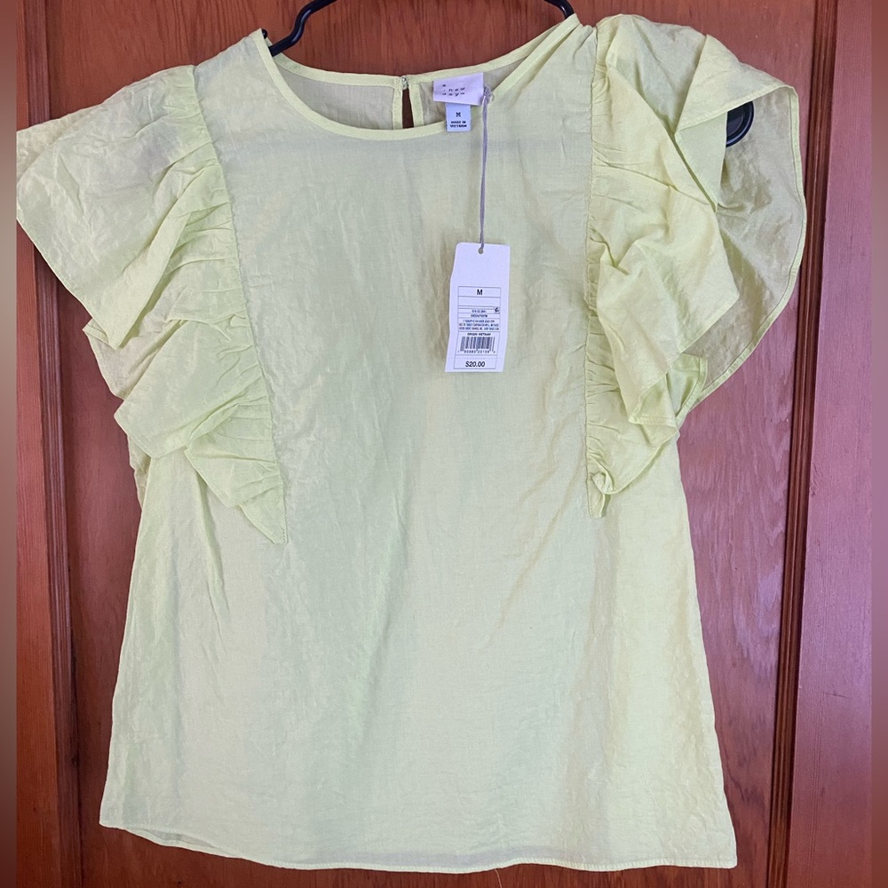 A new day yellow blouse never worn